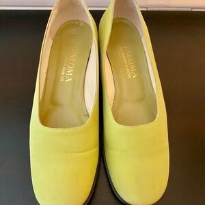 Paloma for Neiman Marcus-Lime Green Suede Women's Shoes